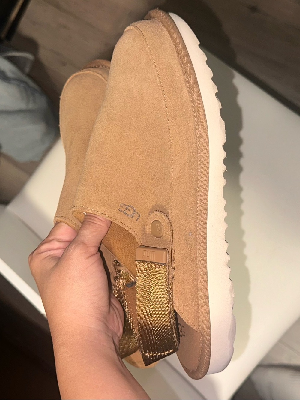 UGG Women's Chestnut Suede Slip-On Moccasins